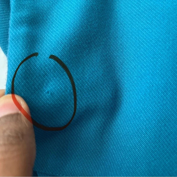 Cabi Blue green Rayon Blend Stretch Sigourney Pencil Skirt 10 # 3220 - Picture 7 of 8